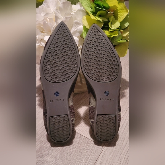 Rothy's The Point Olive Camo Flats, Purple & Pink Insoles, Women's US 6 EU 36 - Picture 13 of 16